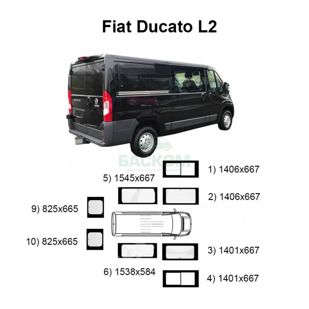 Стекла на Fiat Ducato L2