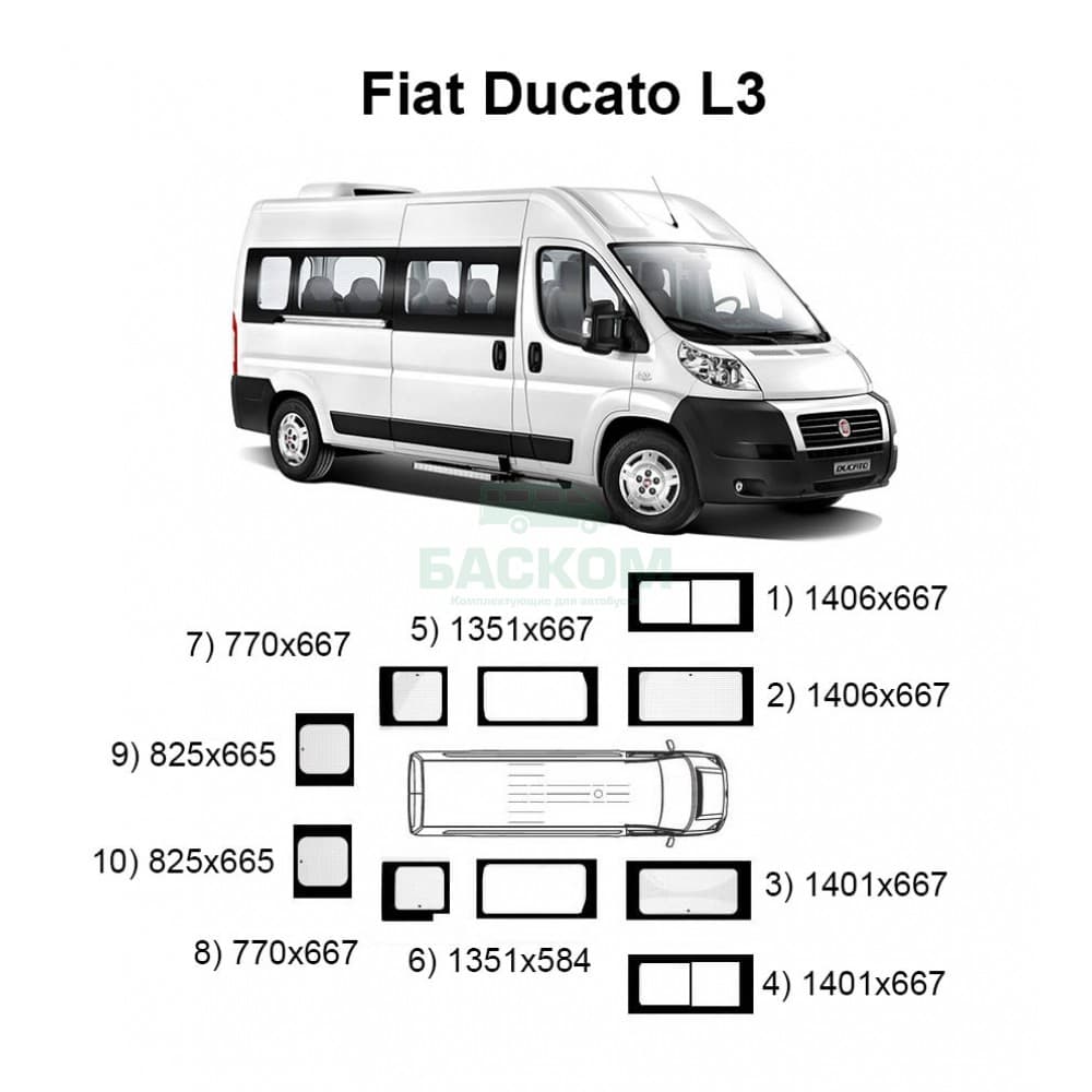 Стекла на Fiat Ducato L3