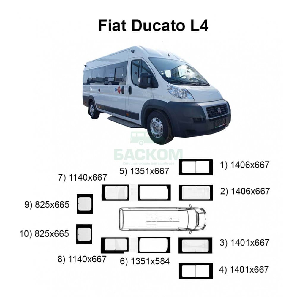 Стекла на Fiat Ducato L4