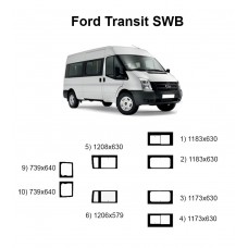 Стекла на Ford Transit SWB