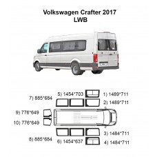 Стекла на Volkswagen Crafter 2017 LWB