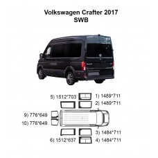 Стекла на Volkwagen Crafter 2017 SWB